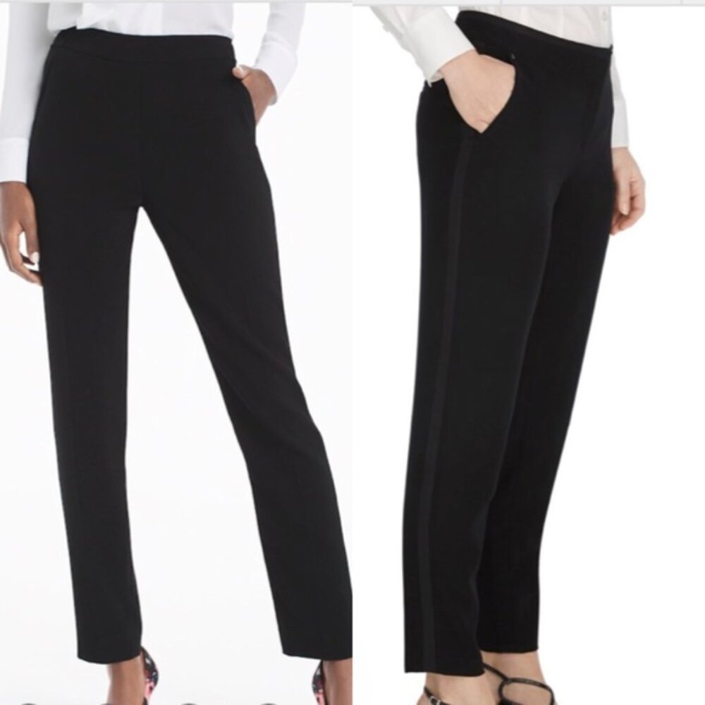 White House Black Market Slim Ankle 28” Inseam Tuxedo Pants 2R